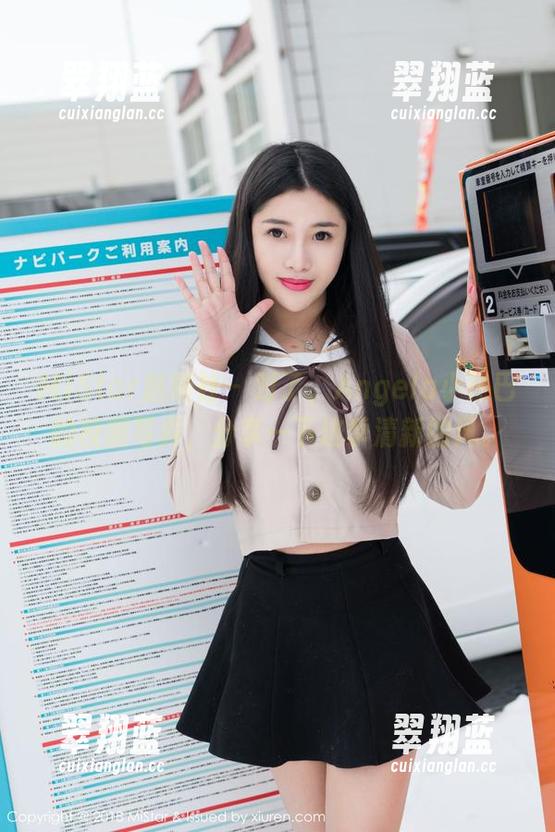 MiStar魅妍社 - 对了，Angela小热巴的校服写真，分享一下这季清新的风。